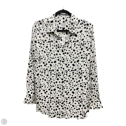 Top Long Sleeve By Chicos In Polkadot Pattern, Size: L