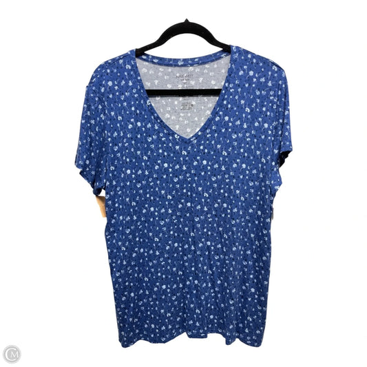 Top Short Sleeve By Nine West Apparel In Floral Print, Size: Xl