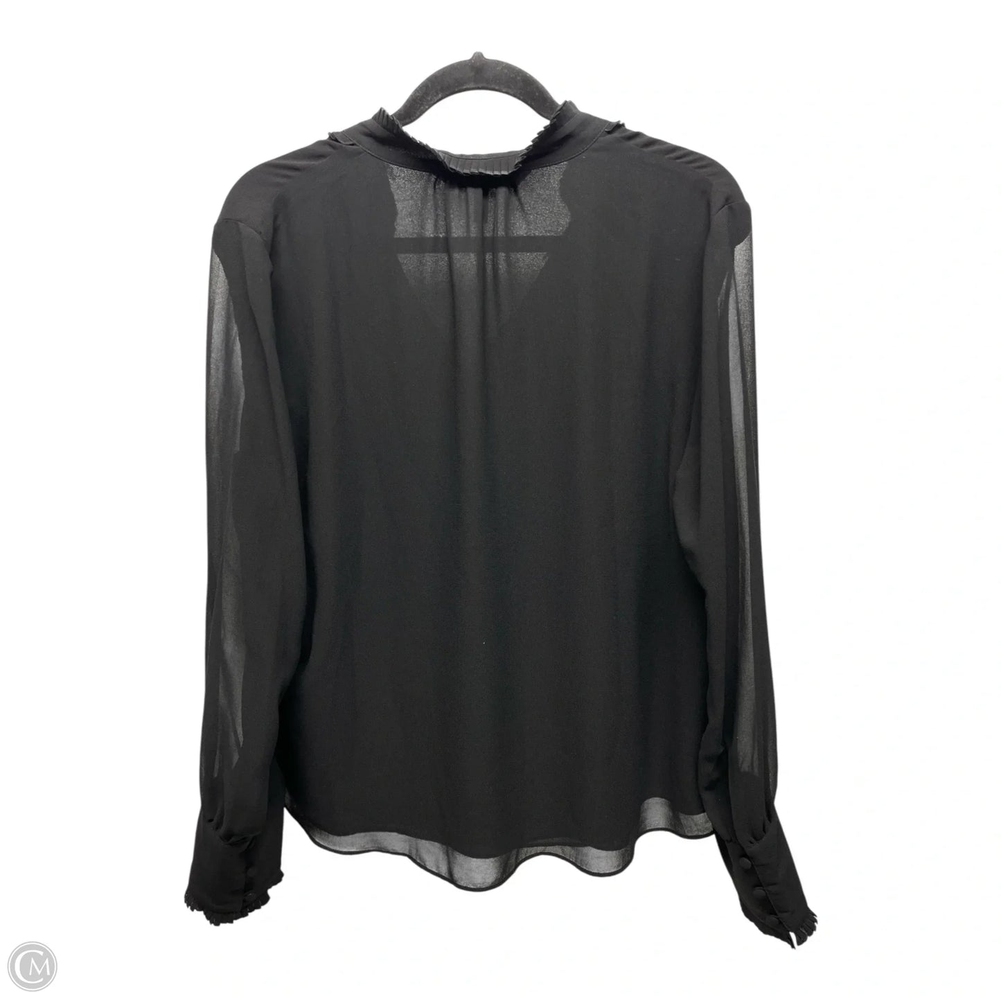 Blouse Long Sleeve By White House Black Market In Black, Size: 14p