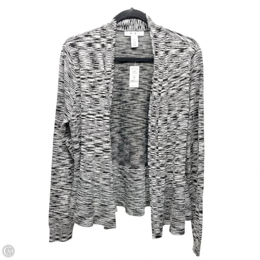 Sweater Cardigan By White House Black Market In Black & White, Size: Xl