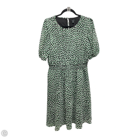 Dress Casual Short By Ann Taylor In Black & Green, Size: 12