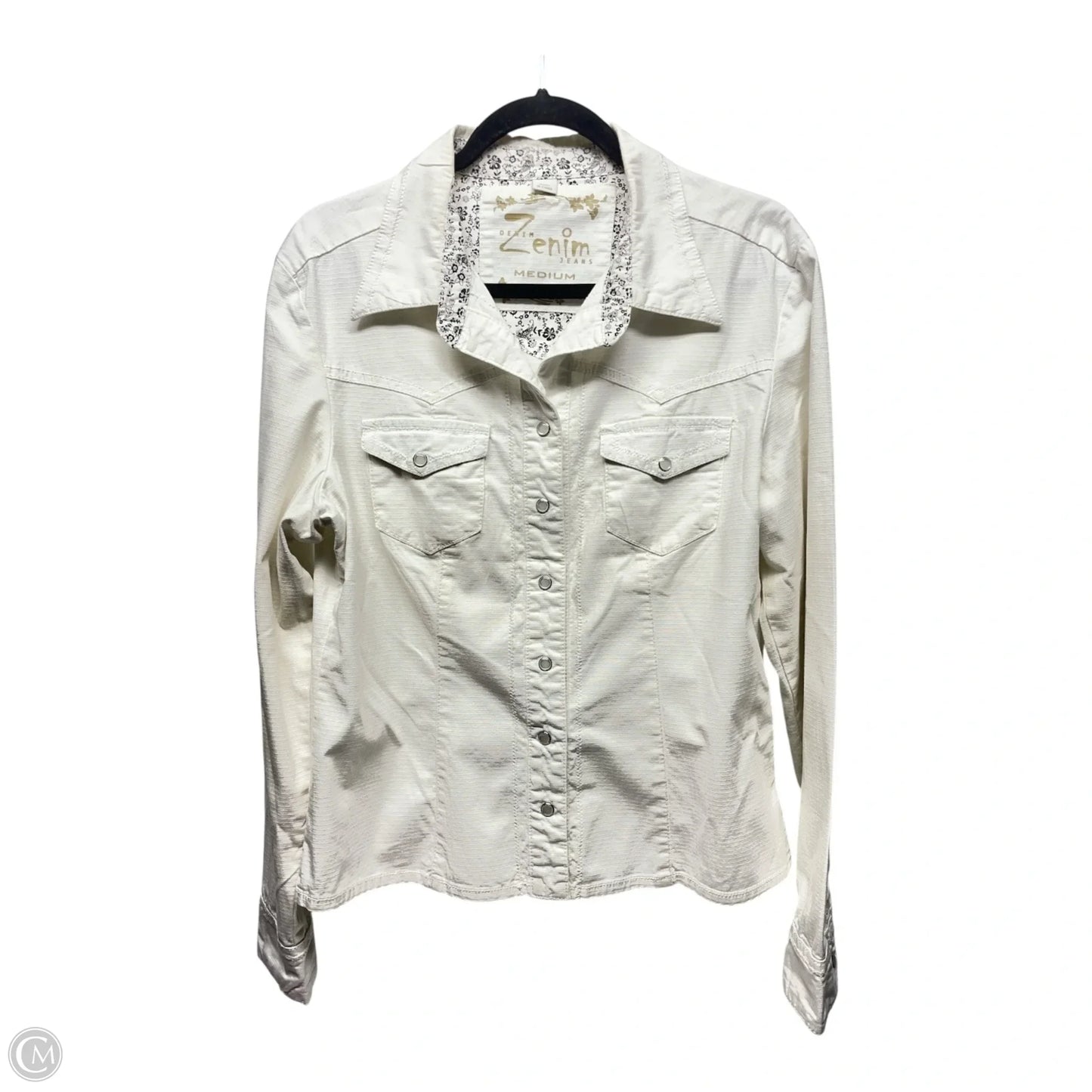 Jacket Denim By ZENIM In White, Size: M