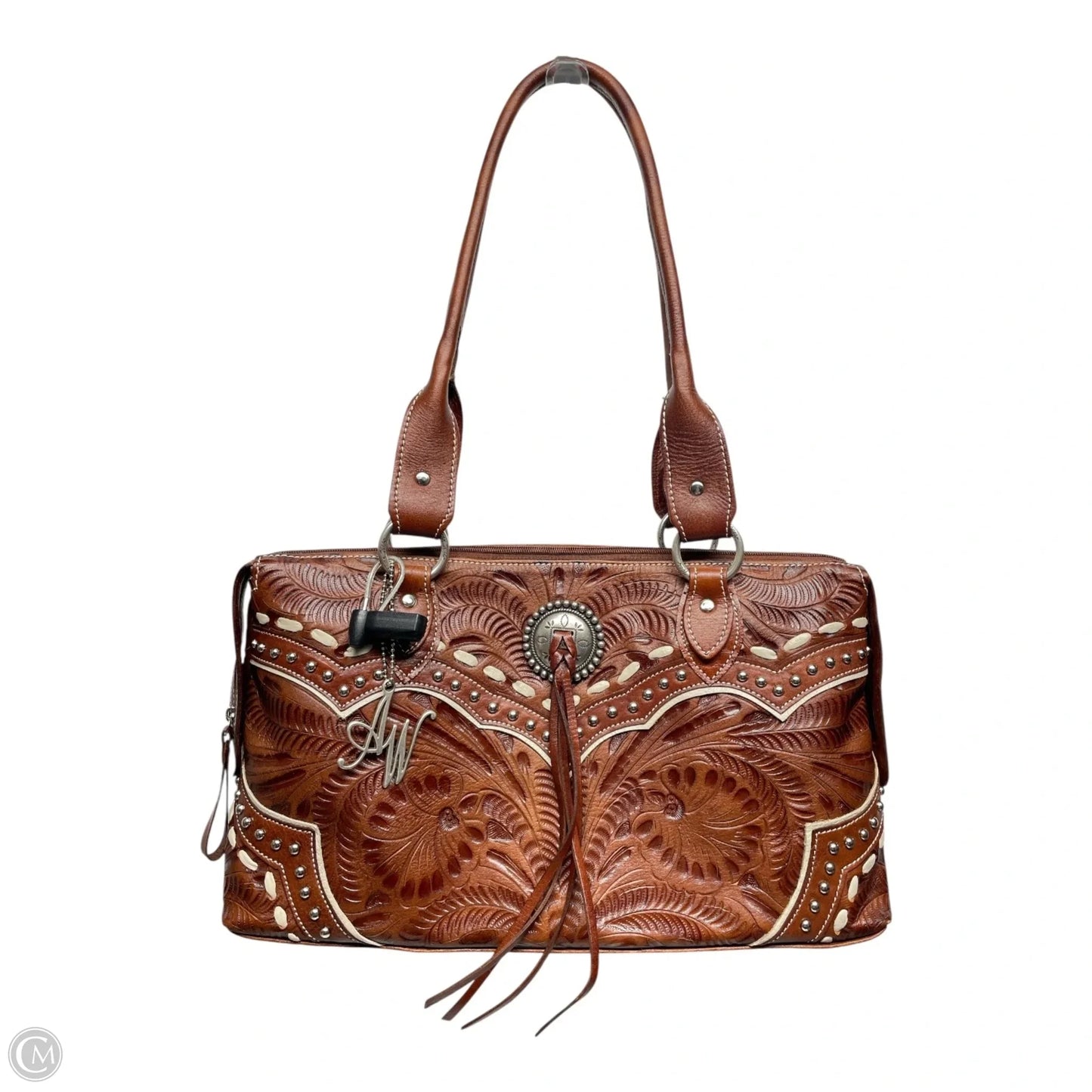 Handbag Leather By AMERICAN WEST, Size: Large
