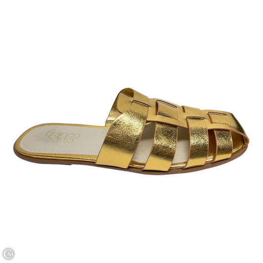 Shoes Flats By Franco Sarto In Gold, Size: 8