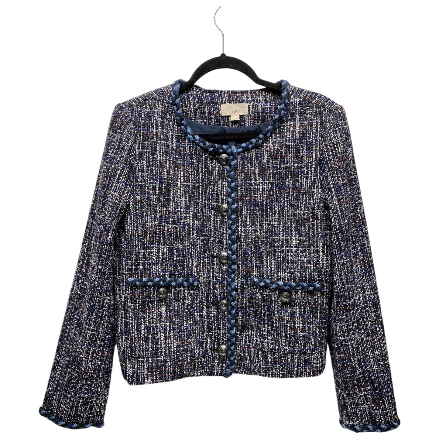 Blazer By Loft In Blue & Red & White, Size: M