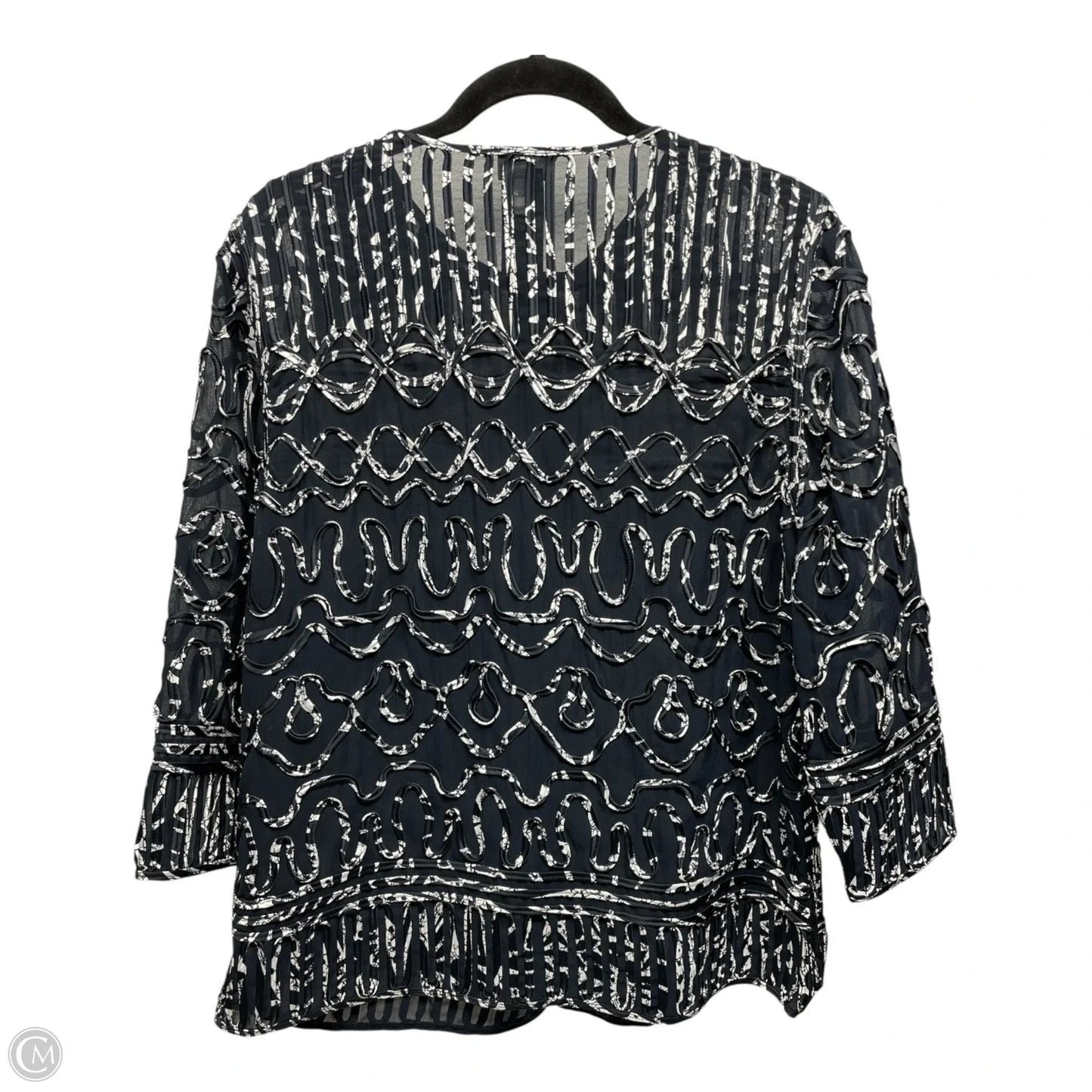 Jacket Other By Chicos In Blue & White, Size: M