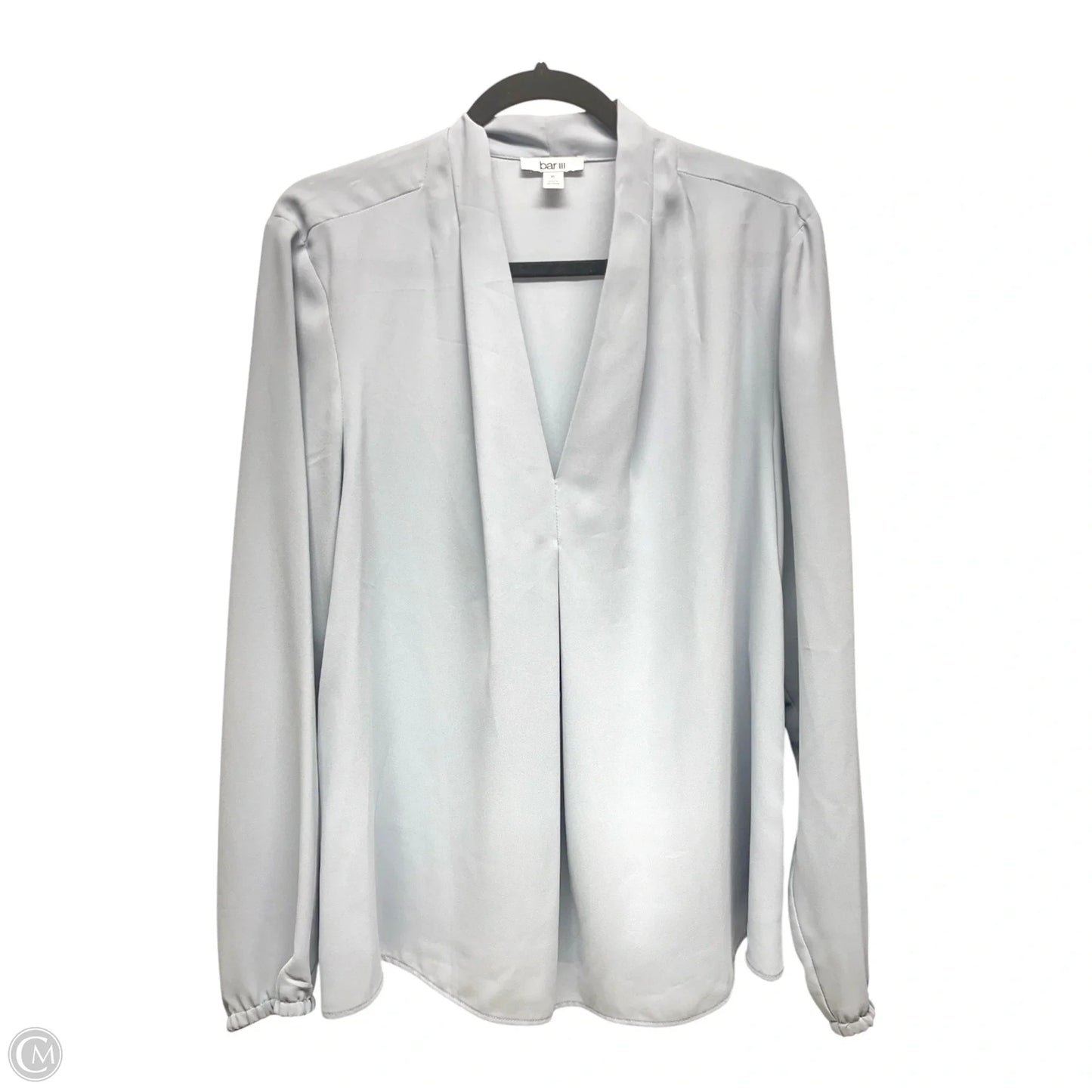 Blouse Long Sleeve By Bar Iii In Grey, Size: Xl