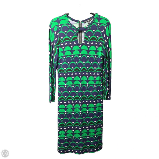 Dress Casual Midi By Banana Republic In Blue & Green, Size: 8