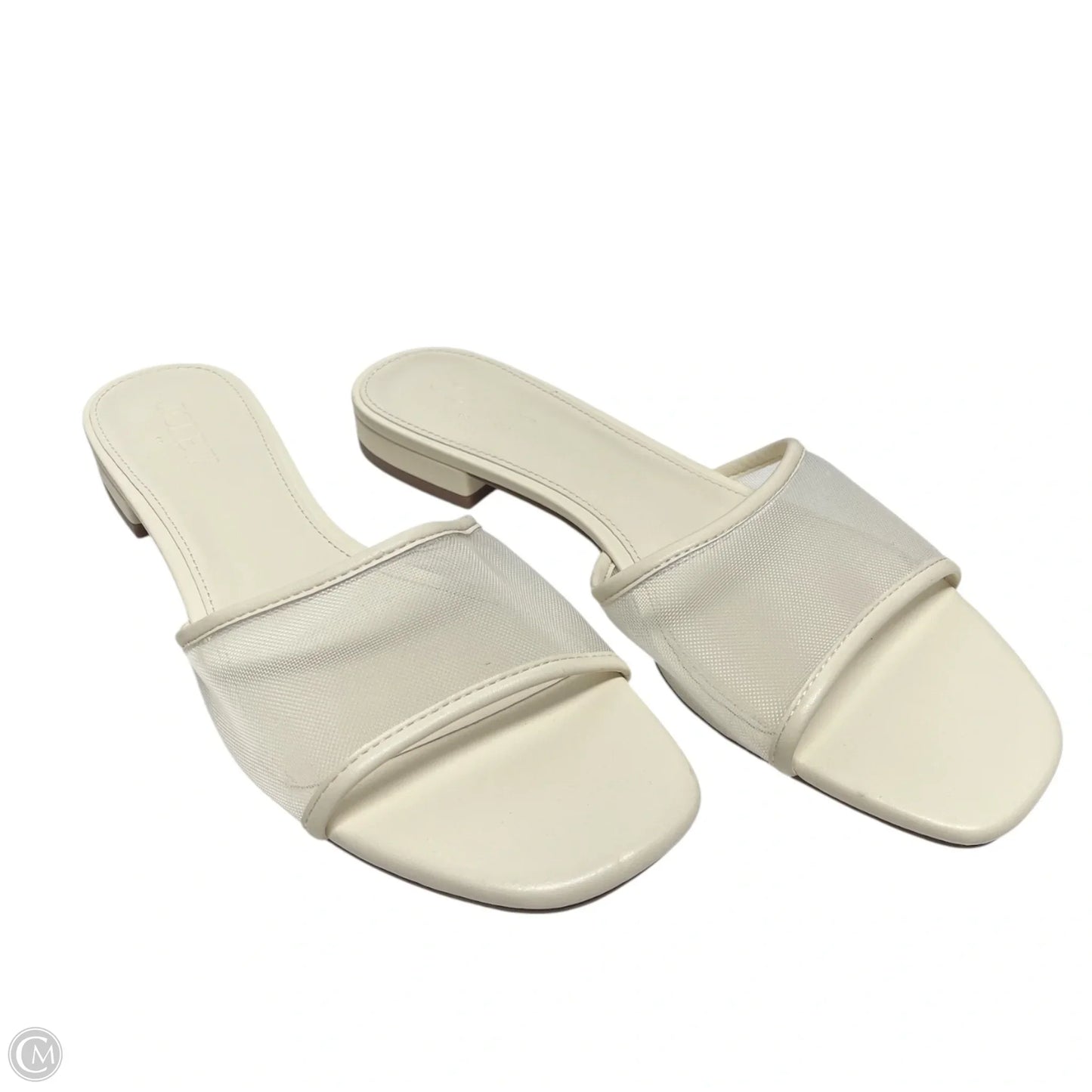 Sandals Flats By J. Crew In Ivory, Size: 8