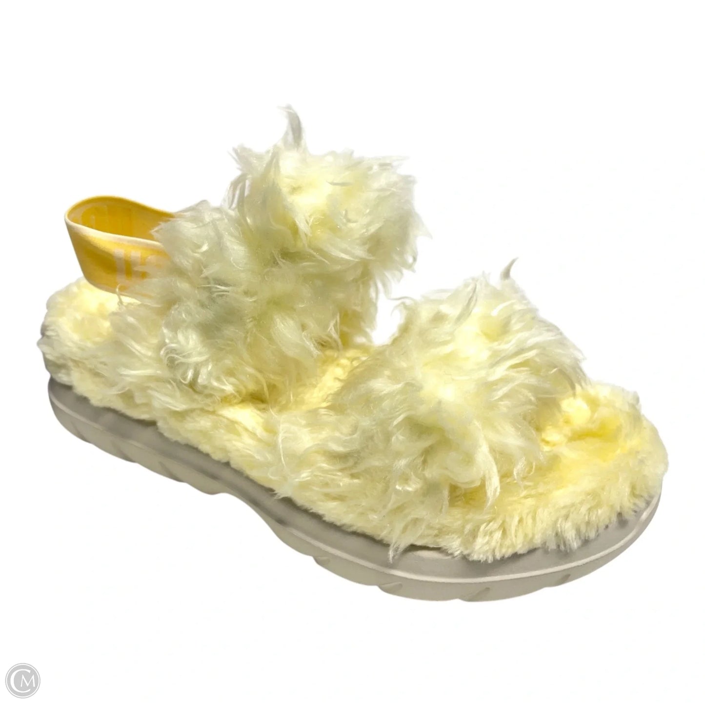 Slippers Designer By Ugg In Yellow, Size: 8