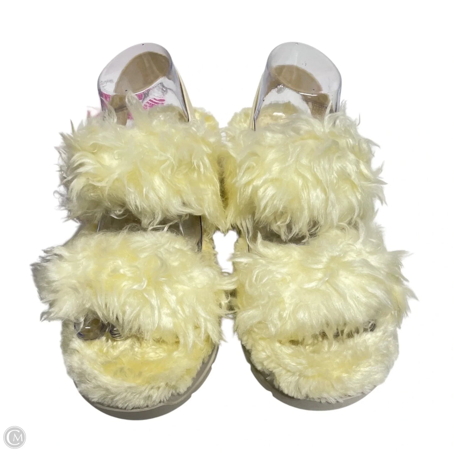 Slippers Designer By Ugg In Yellow, Size: 8
