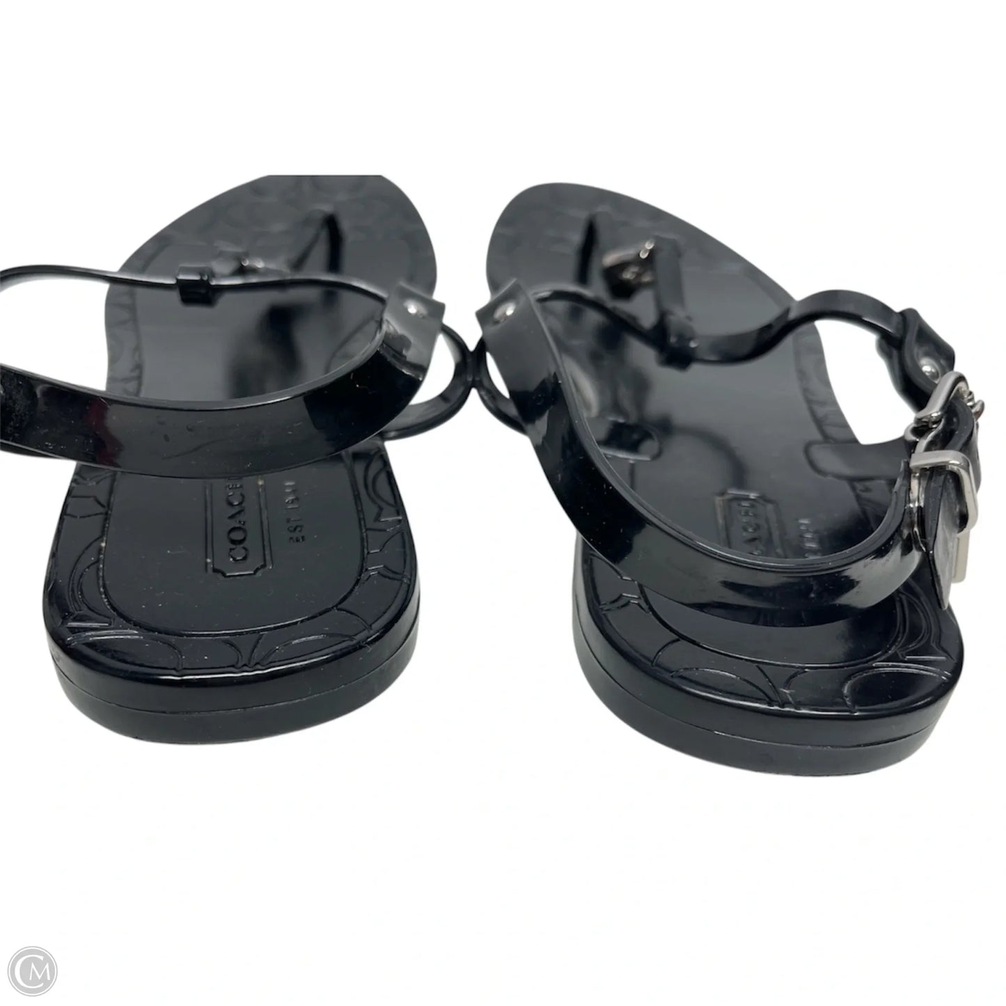 Sandals Designer By Coach In Black, Size: 9