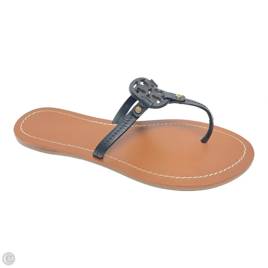 Sandals Designer By Tory Burch In Black & Brown, Size: 8