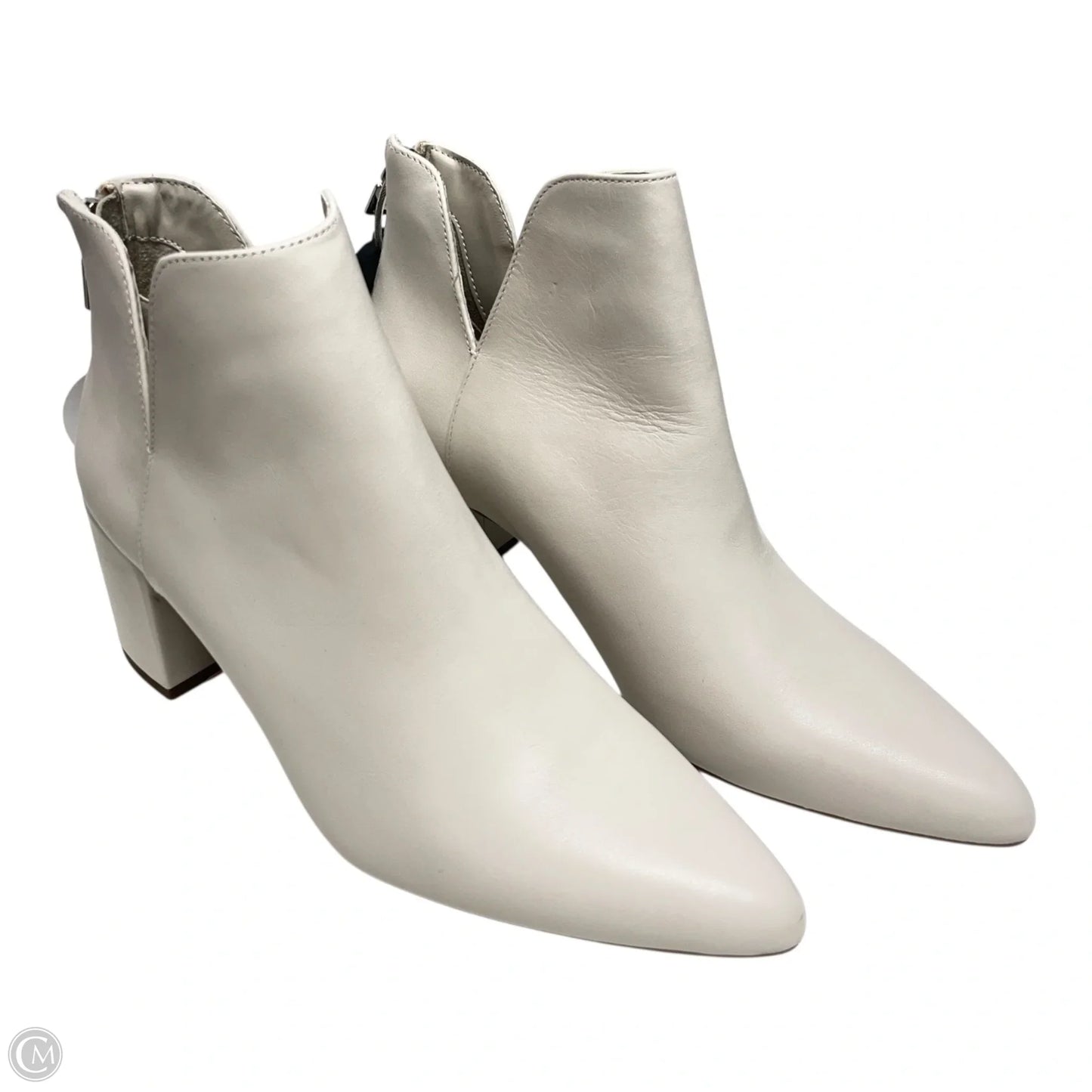 Boots Ankle Heels By Blondo In Ivory, Size: 10