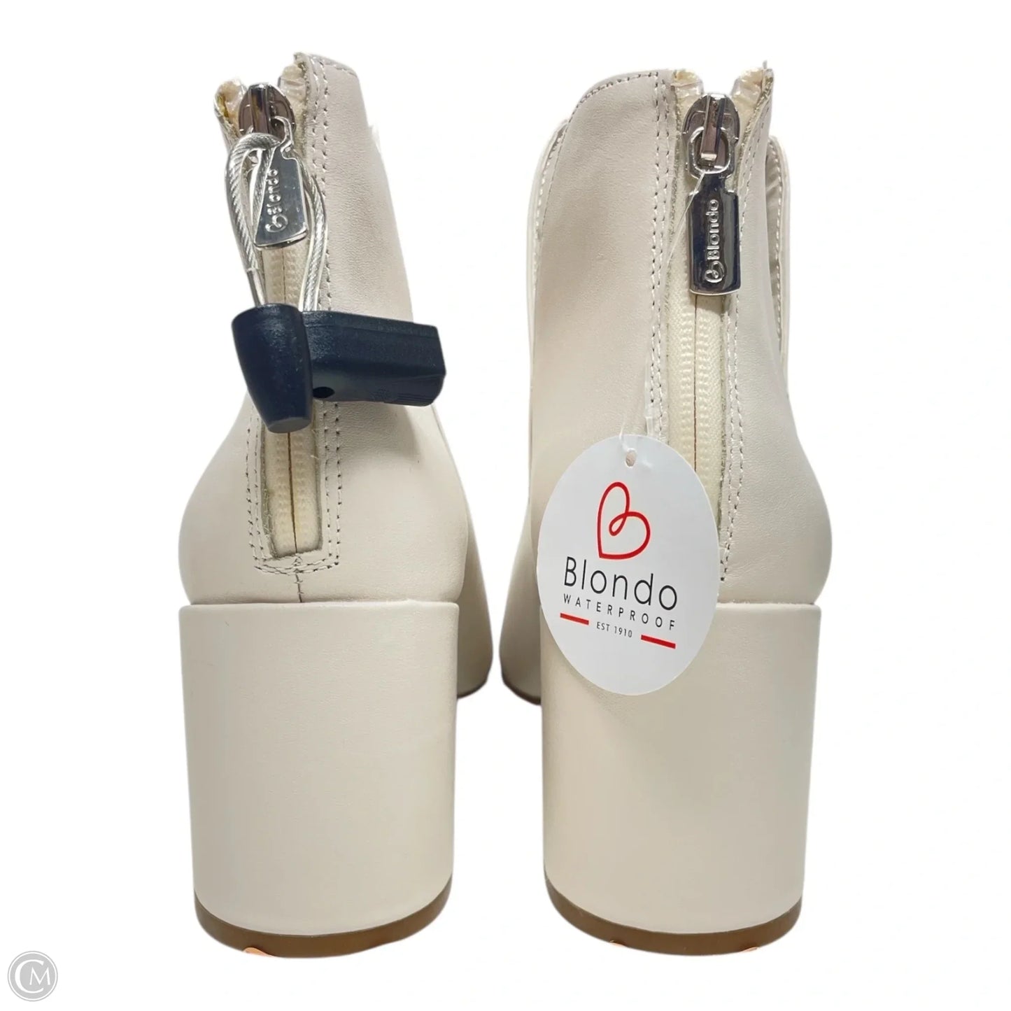 Boots Ankle Heels By Blondo In Ivory, Size: 10