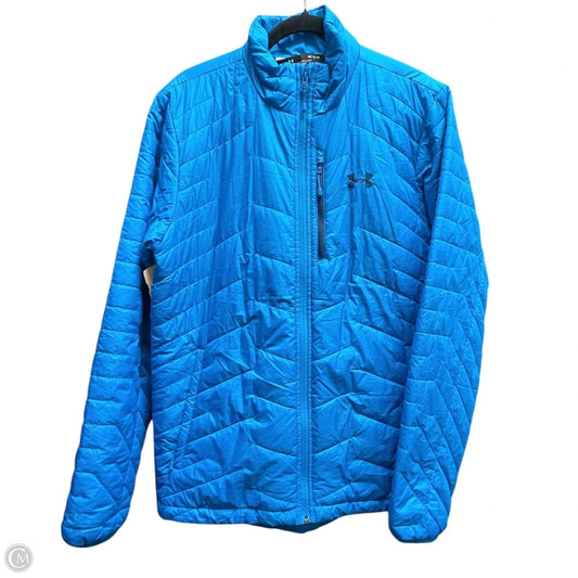 Jacket Puffer & Quilted By Under Armour In Blue, Size: M