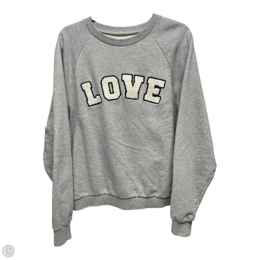 Sweatshirt Designer By Tory Burch In Grey, Size: L