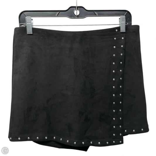 Skort By STARBELLE In Black & Silver, Size: L