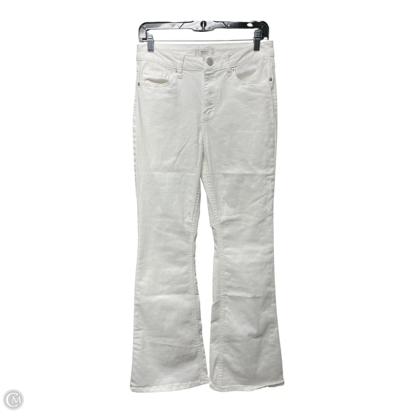 Jeans Flared By Forever 21 In White, Size: 6
