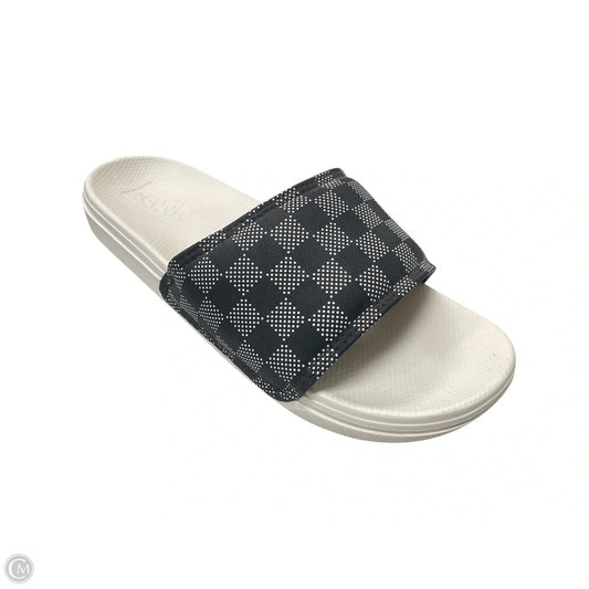 Sandals Flats By Vans In Checkered Pattern, Size: 6