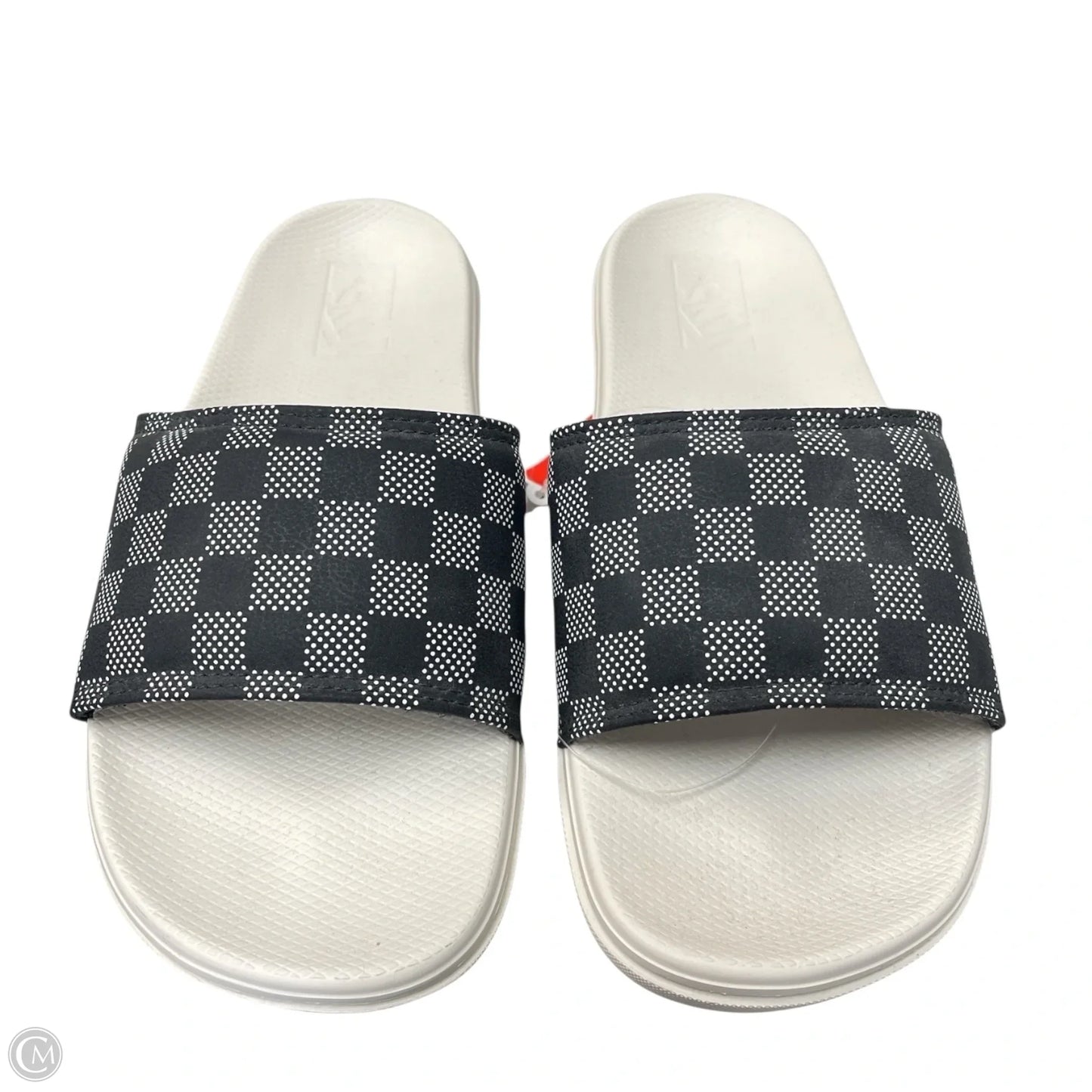 Sandals Flats By Vans In Checkered Pattern, Size: 6