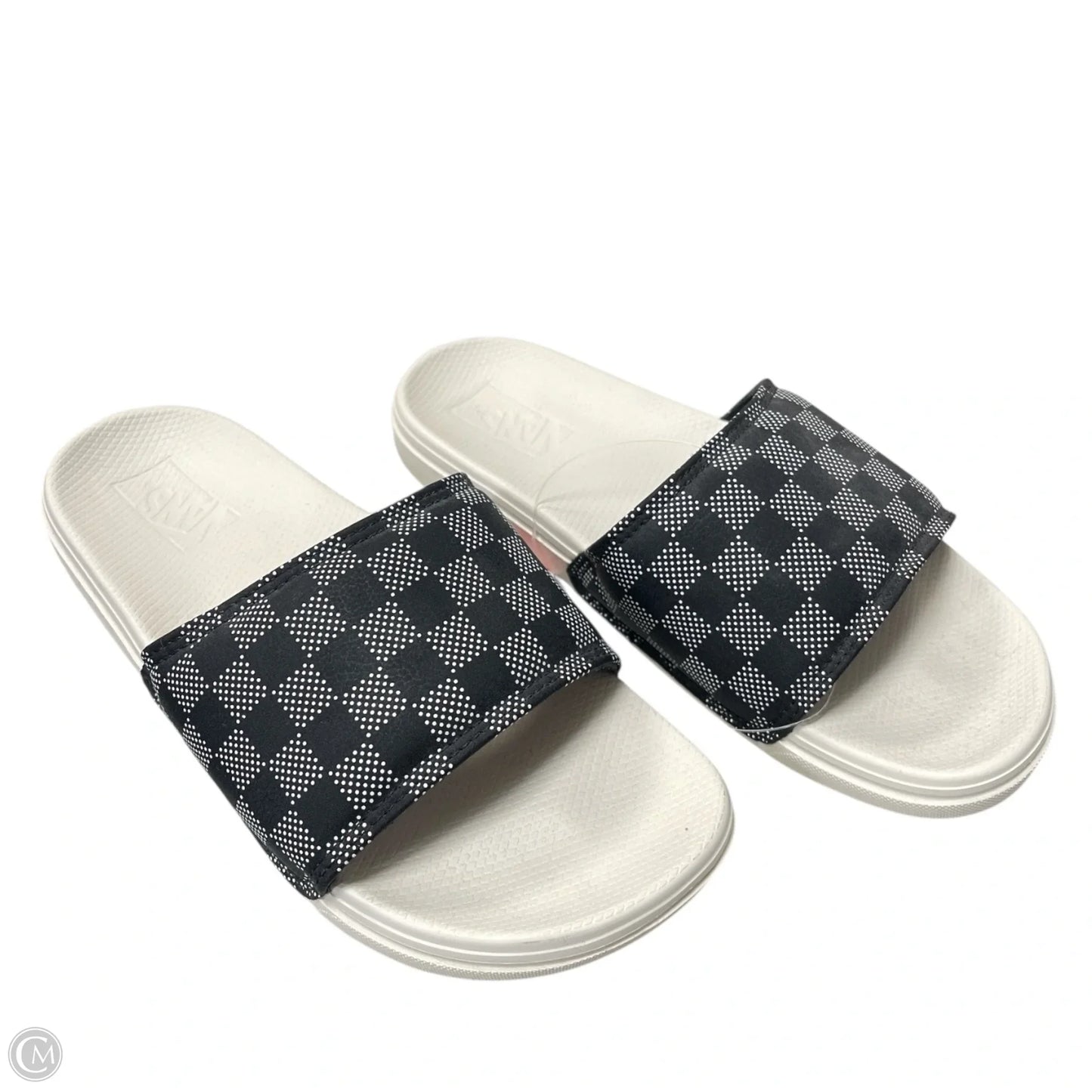 Sandals Flats By Vans In Checkered Pattern, Size: 6