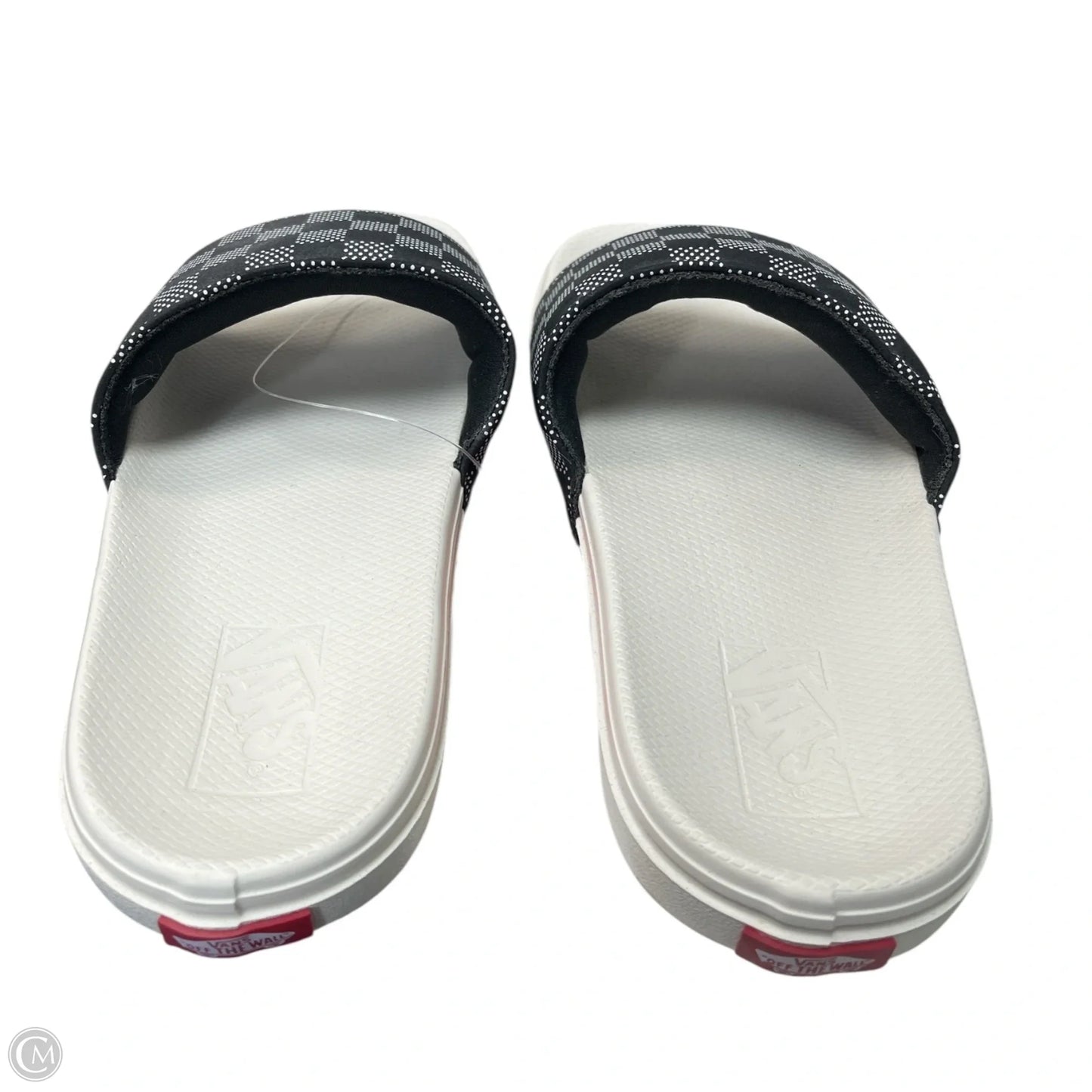 Sandals Flats By Vans In Checkered Pattern, Size: 6