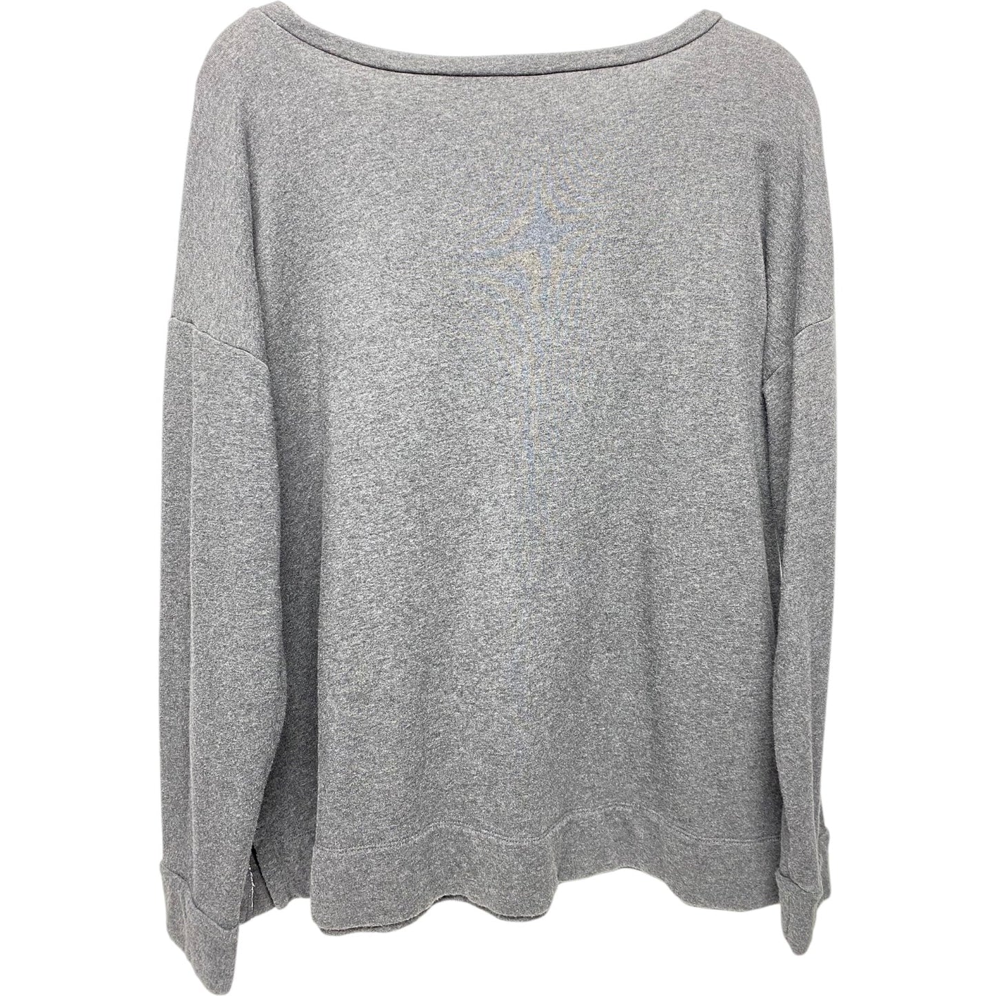 Sweatshirt Crewneck By Loft In Grey & Pink, Size: Xl