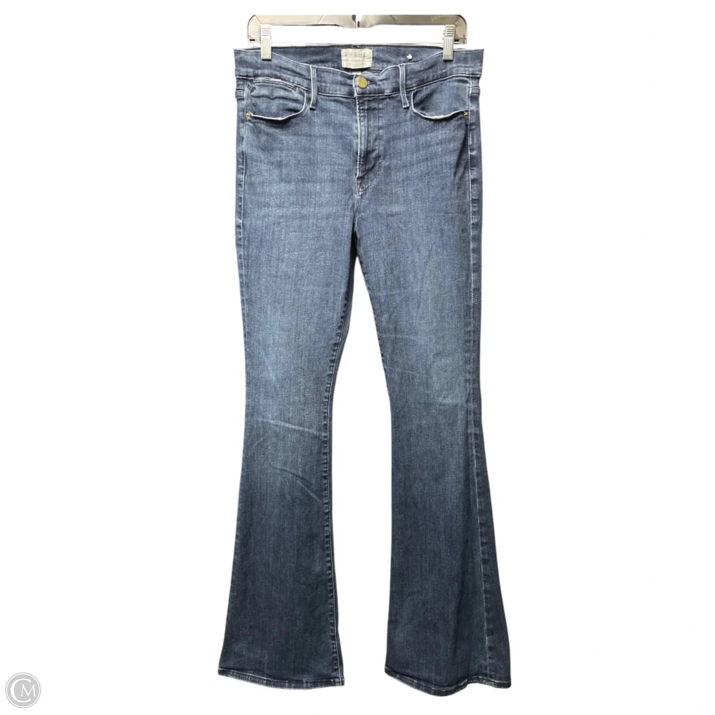 Jeans Boot Cut By Frame In Blue Denim, Size: 12