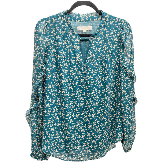 Top Long Sleeve By Loft In Floral Print, Size: M