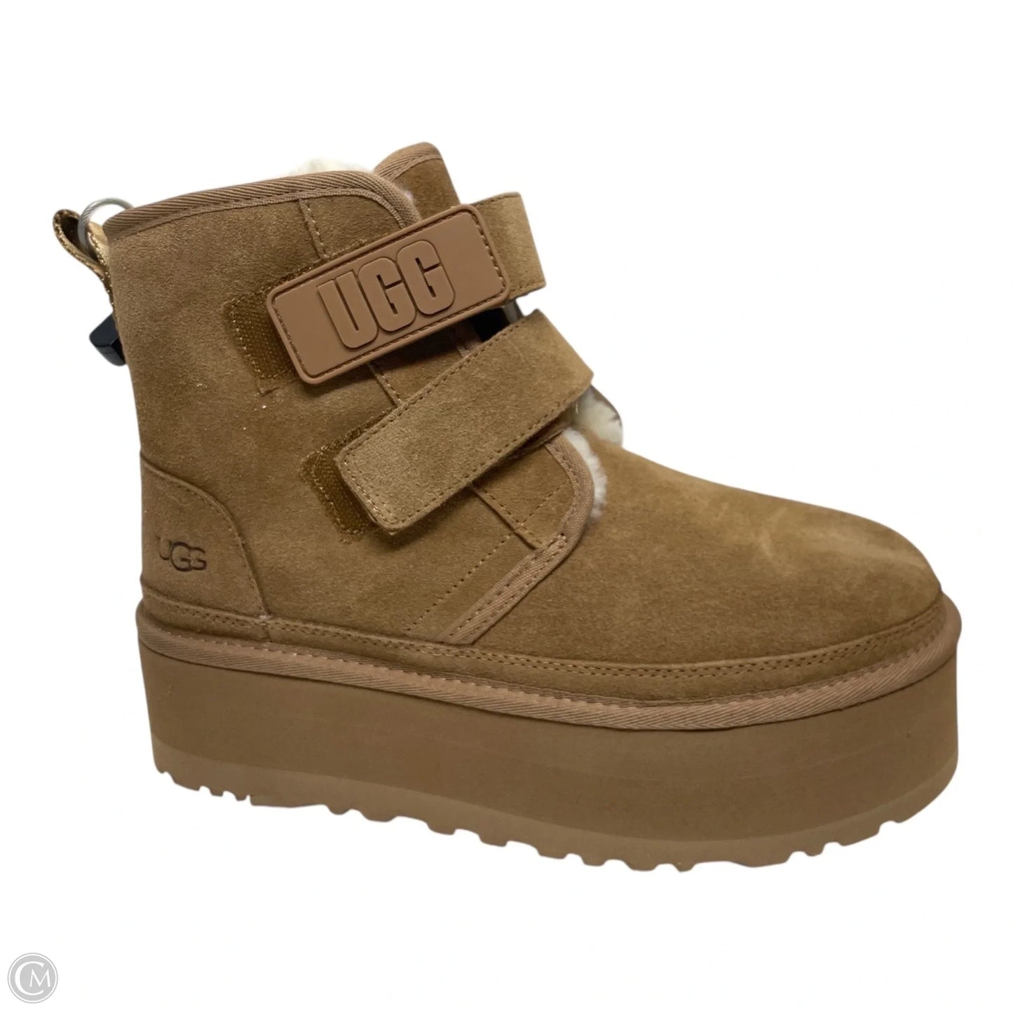 Boots Designer By Ugg In Brown & Cream, Size: 8