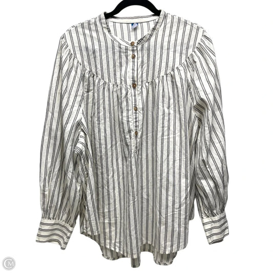 Top Long Sleeve By Old Navy In Striped Pattern, Size: Xxl