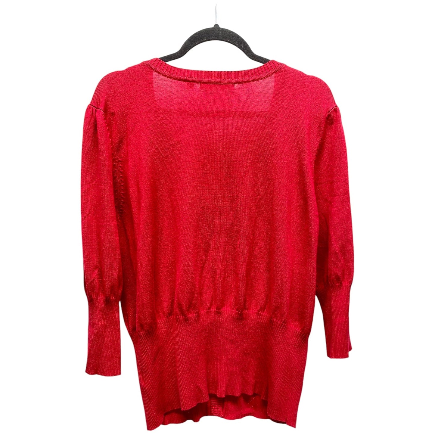 Cardigan By Ny Collection In Red, Size: 1x