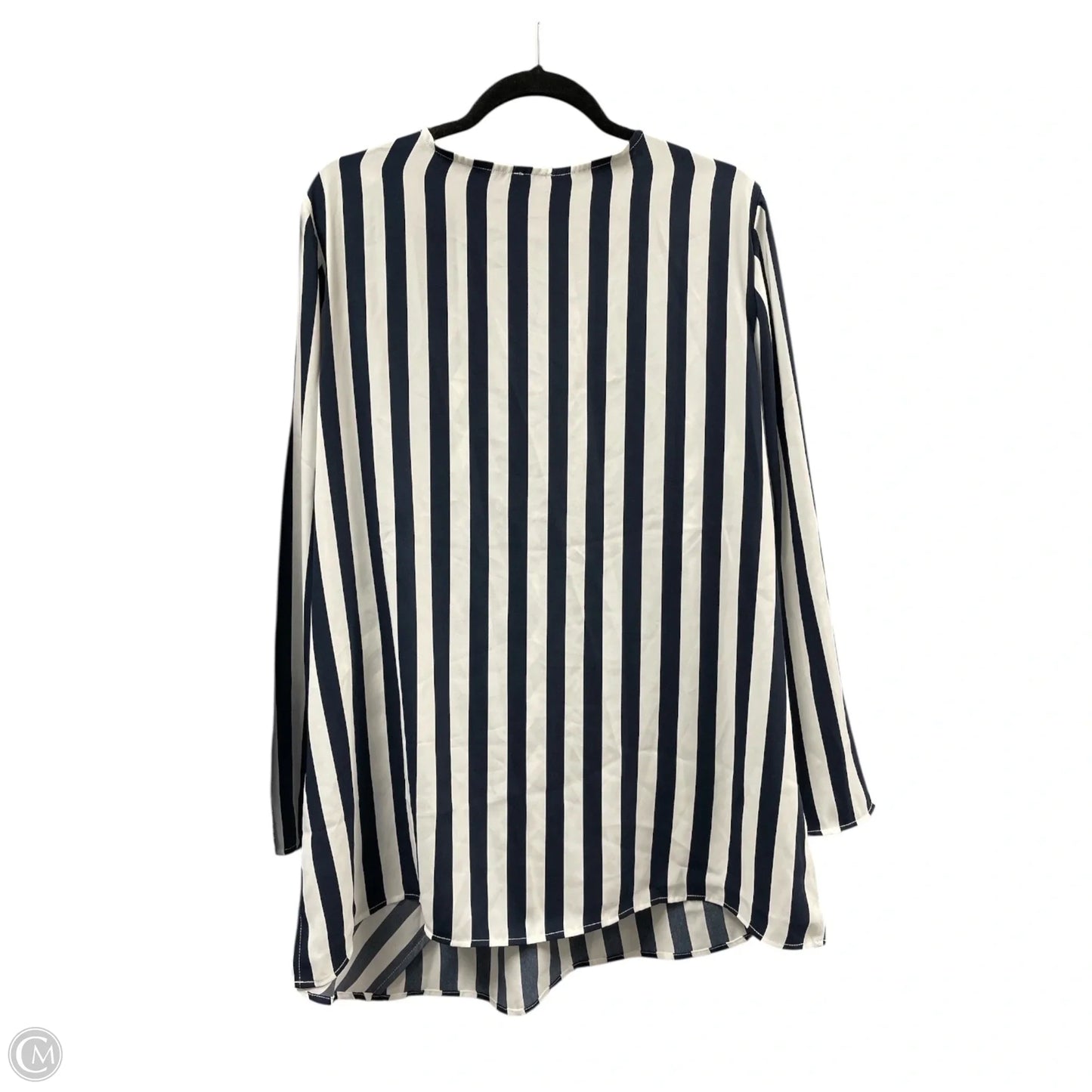 Top Long Sleeve By Chicos In Striped Pattern, Size: 2x