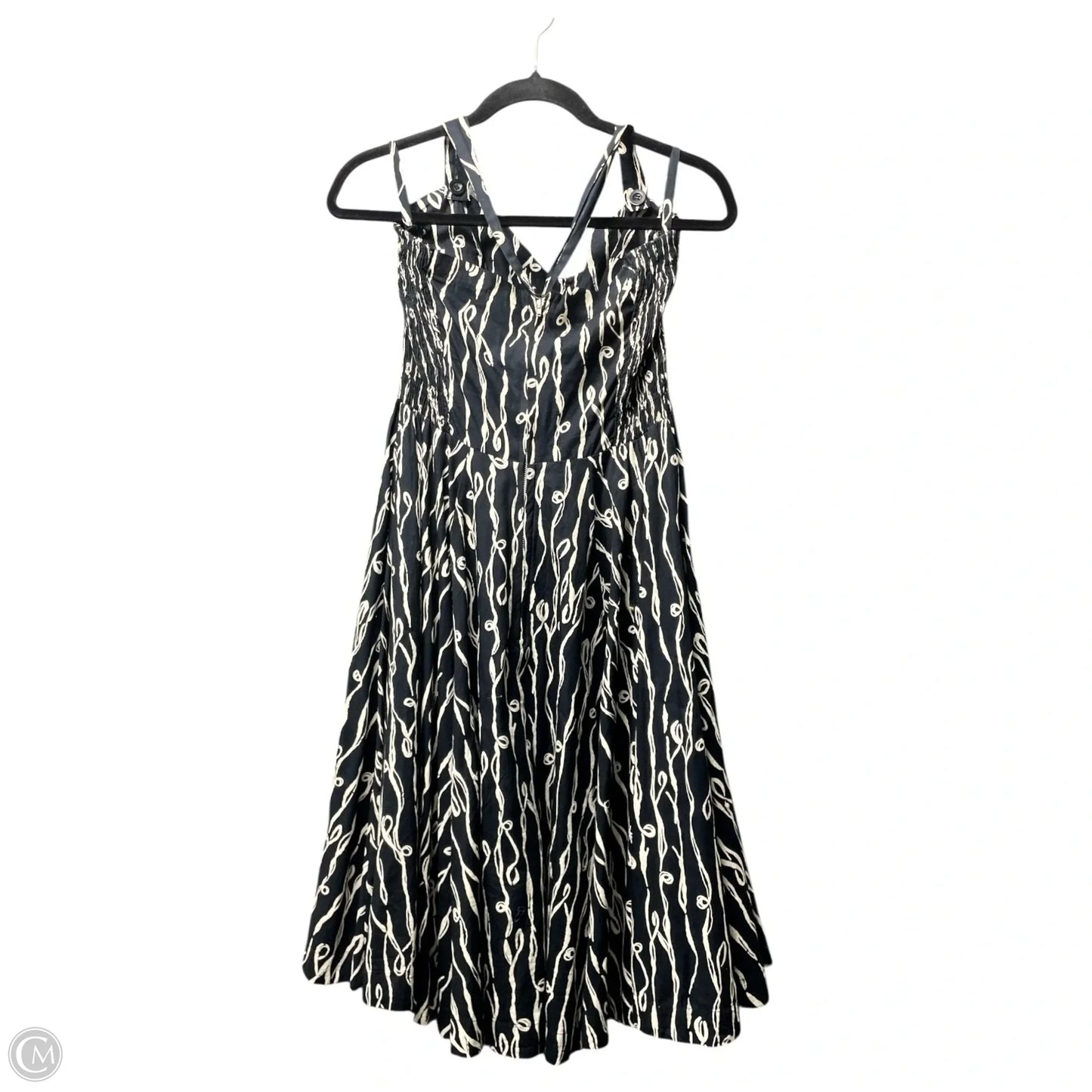 Dress Casual Short By Anthropologie In Black & Cream, Size: 8