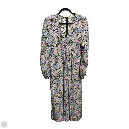 Dress Casual Midi By Loft In Floral Print, Size: 4