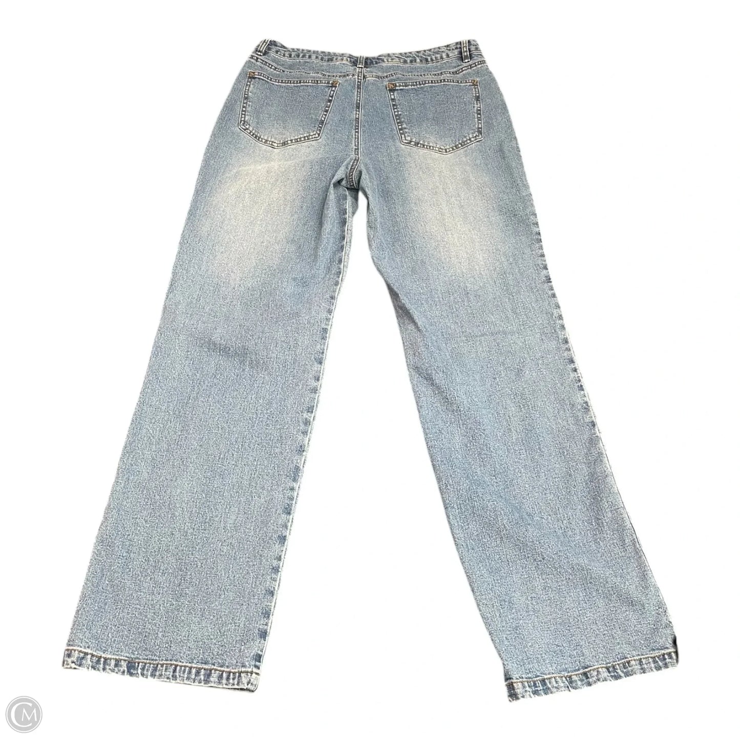 Jeans Straight By Talbots In Blue Denim, Size: 12