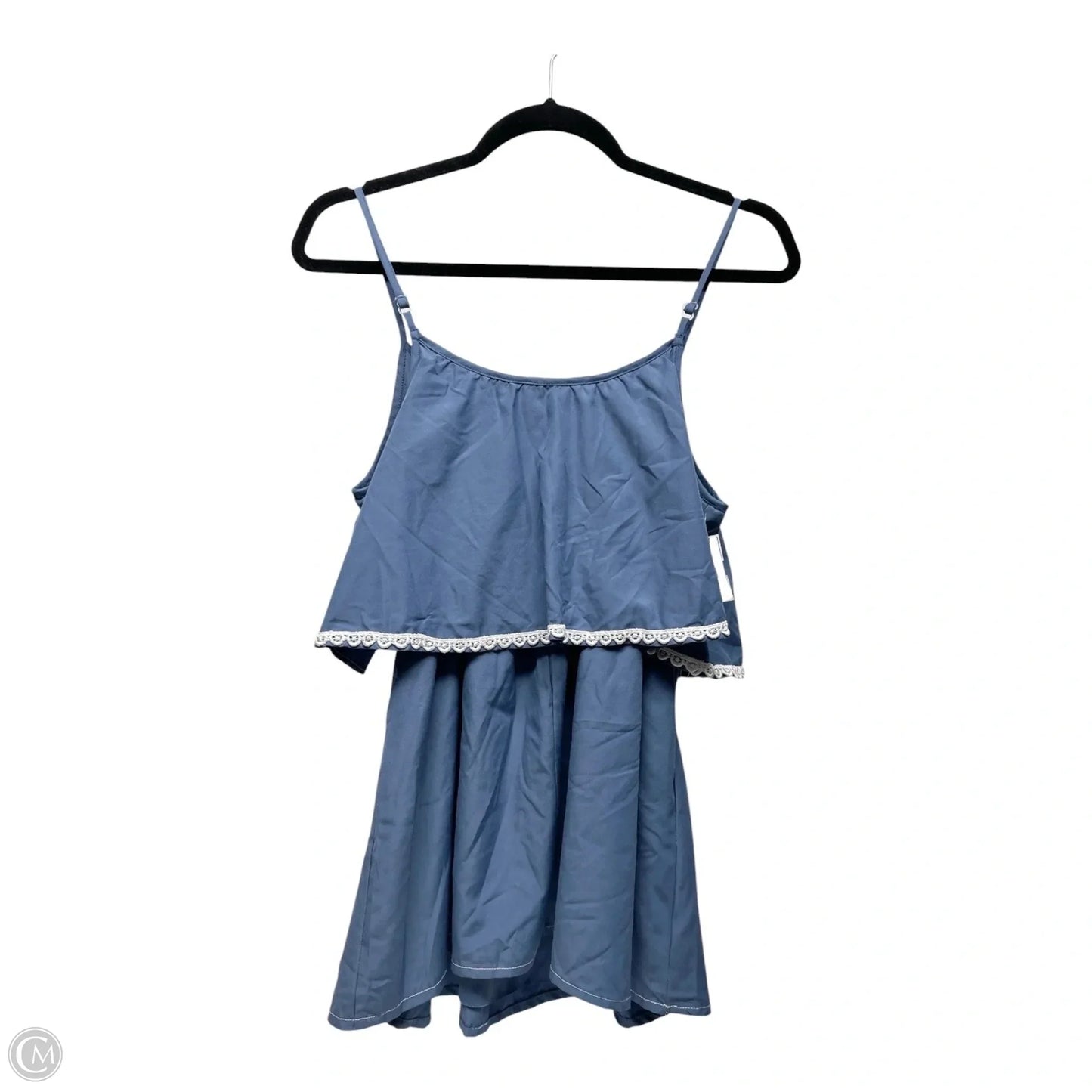 Top Cami By Clothes Mentor In Blue & White, Size: M