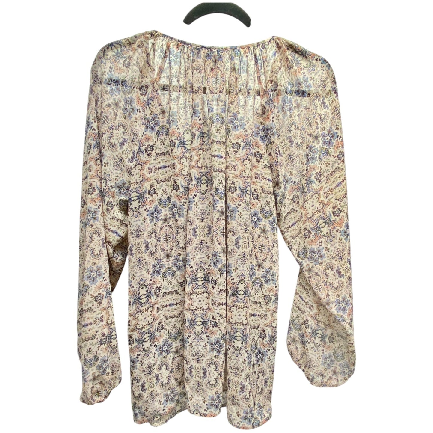 Top Long Sleeve By Cabi In Floral Print, Size: M