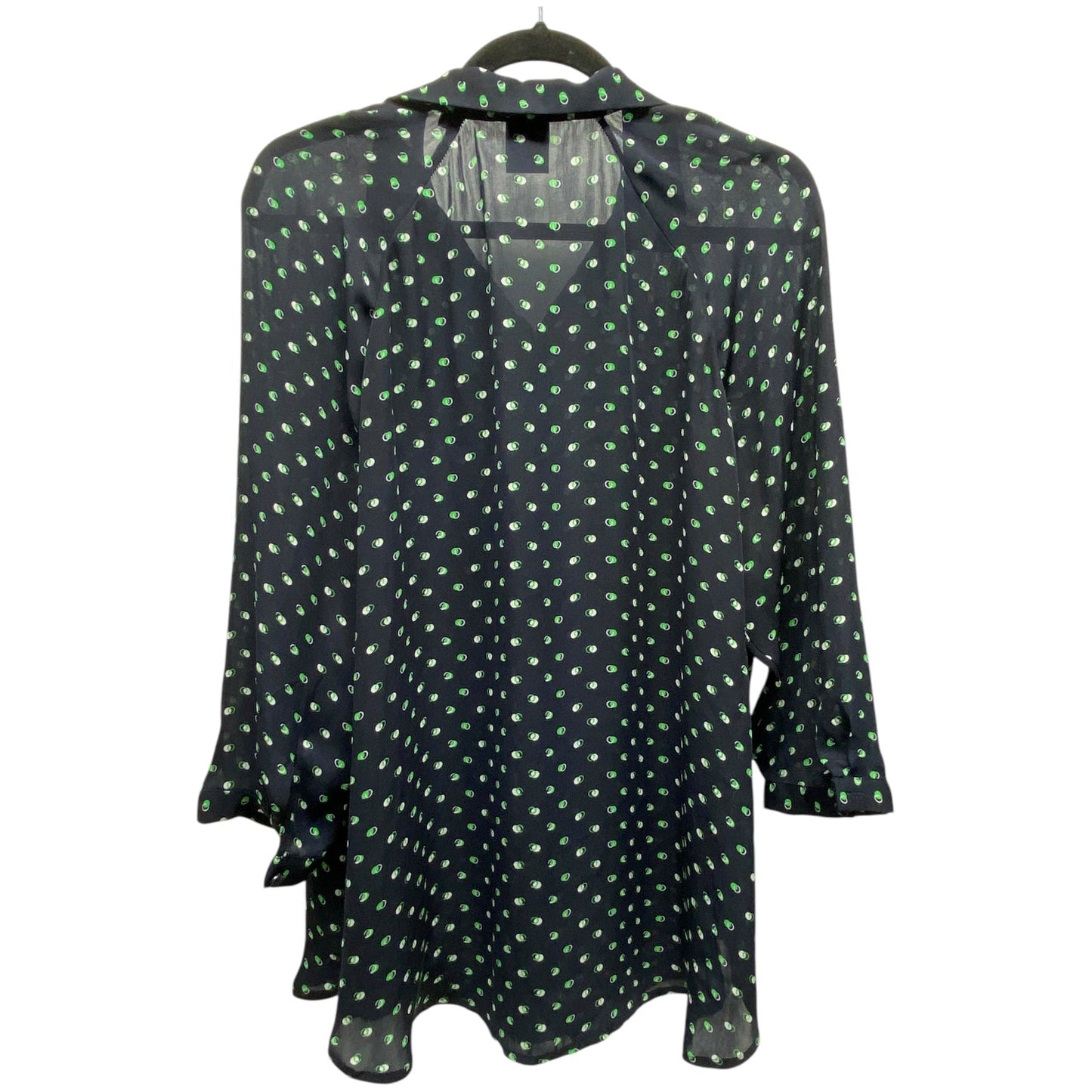 Top Long Sleeve By Cabi In Blue & Green, Size: M