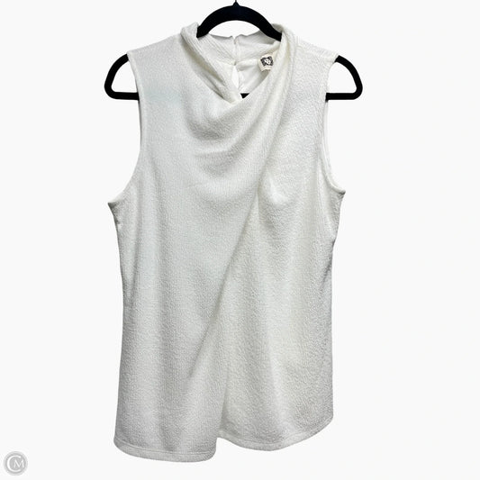 Top Sleeveless By Anne Klein In White, Size: L