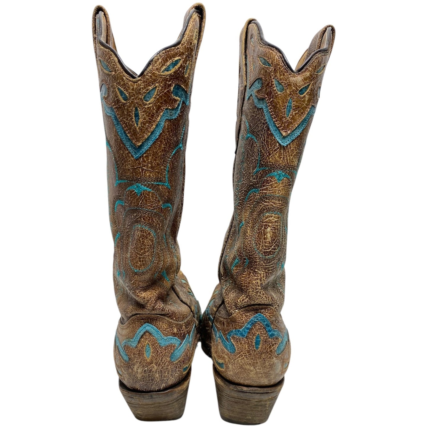 Boots Western By Corral In Blue & Brown, Size: 8.5