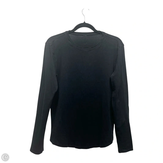 Athletic Top Long Sleeve Crewneck By Lululemon In Black, Size: M