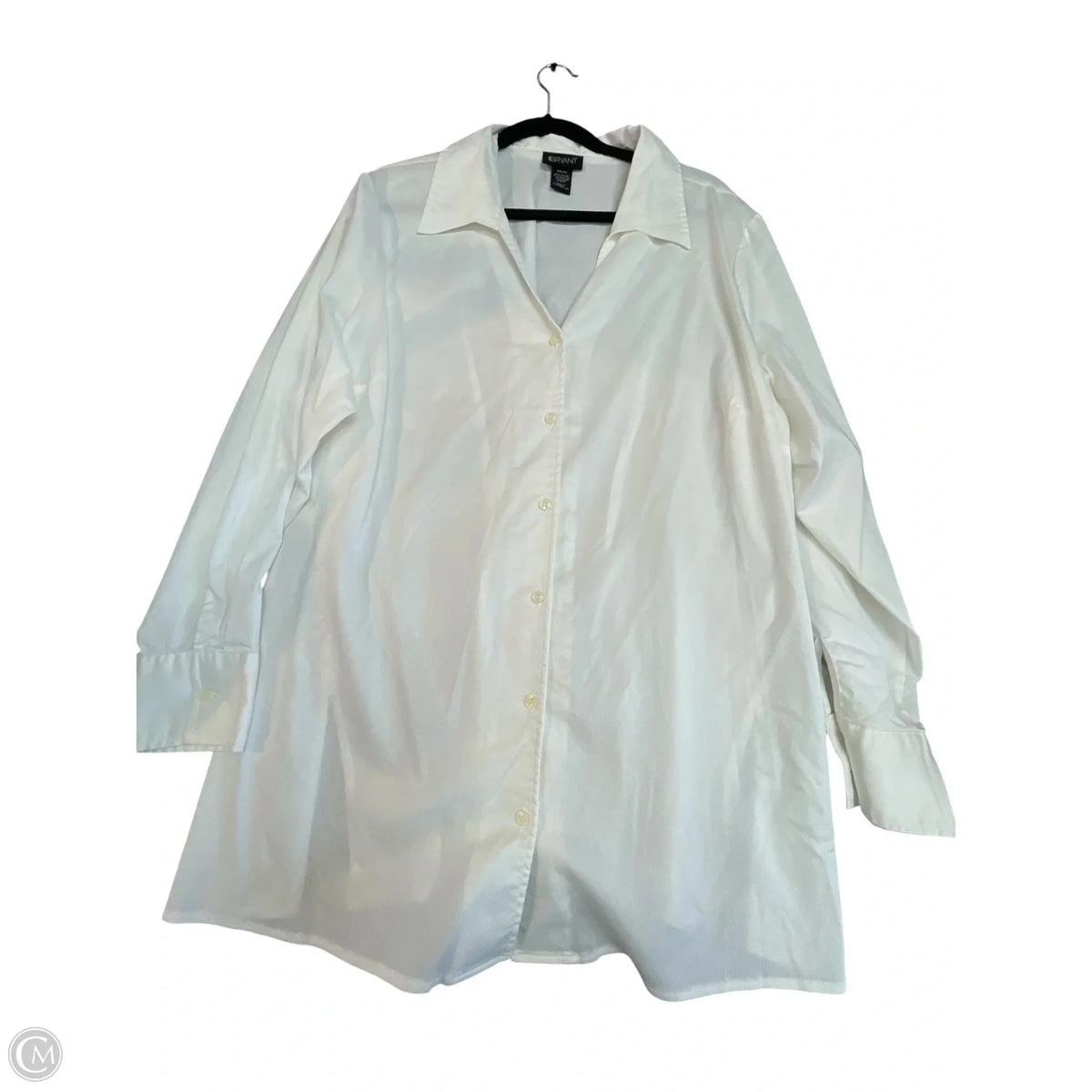 Top Long Sleeve By D&co. In White, Size: 3x