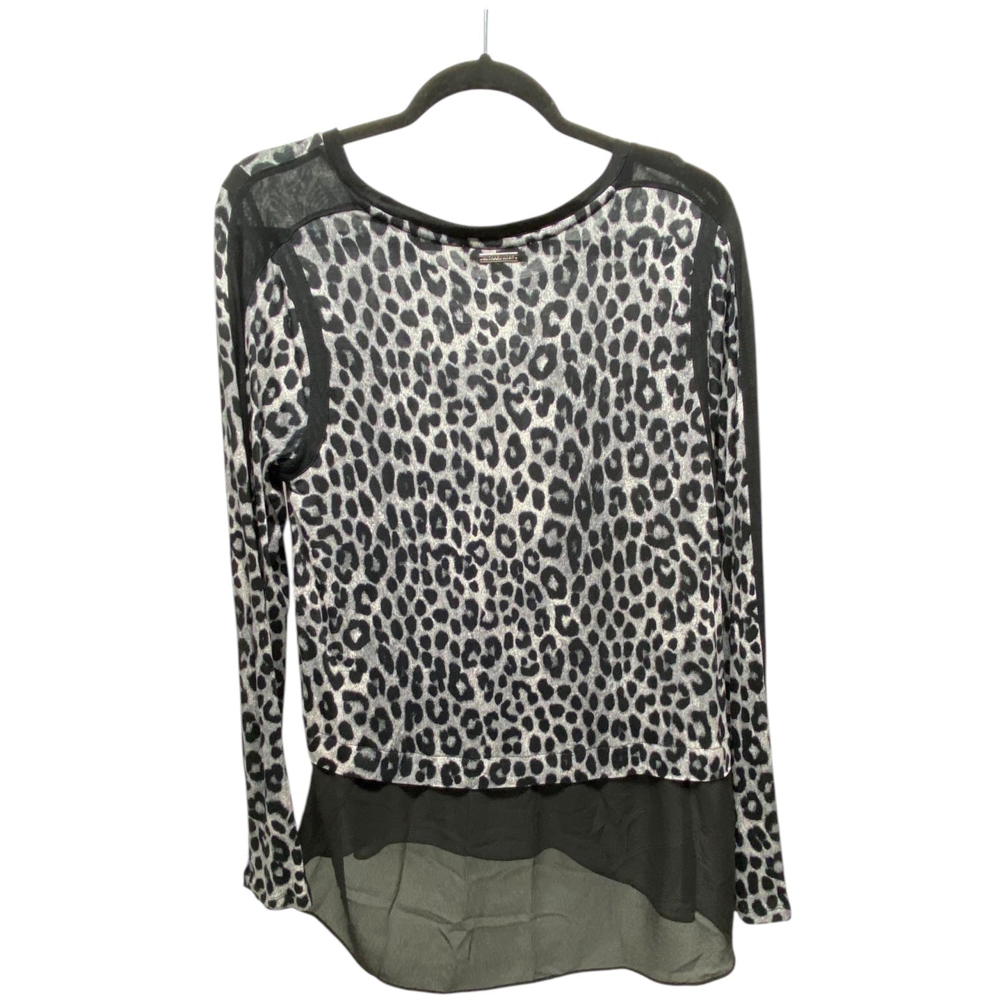 Top Long Sleeve By Michael By Michael Kors In Animal Print, Size: L