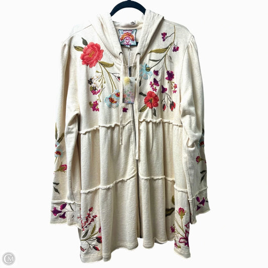 Jacket Designer By Johnny Was In Floral Print, Size: Xl
