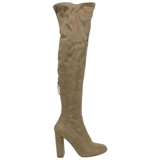 Boots Knee Heels By Steve Madden In Tan, Size: 6