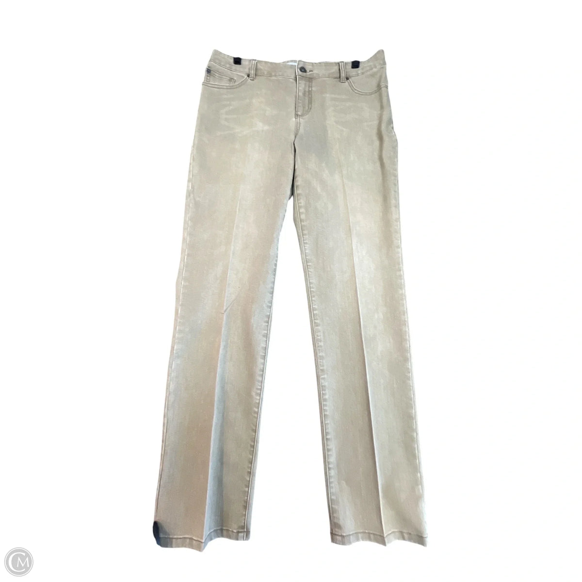 Jeans Straight By Chicos In Tan, Size: L