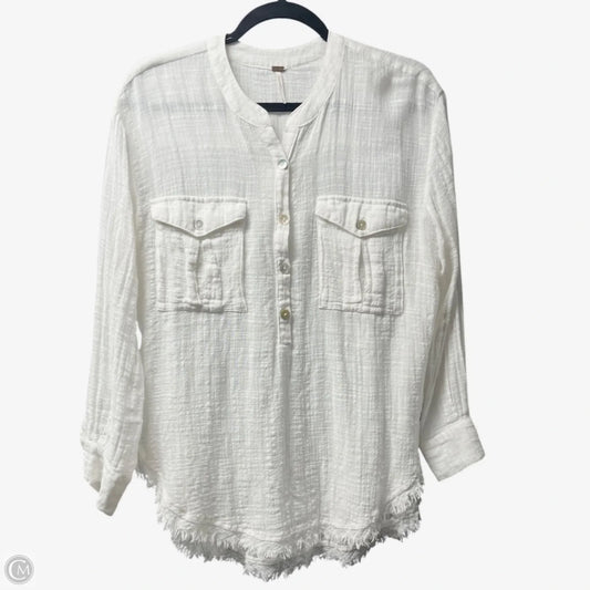 Top Long Sleeve By Free People In White, Size: Sp