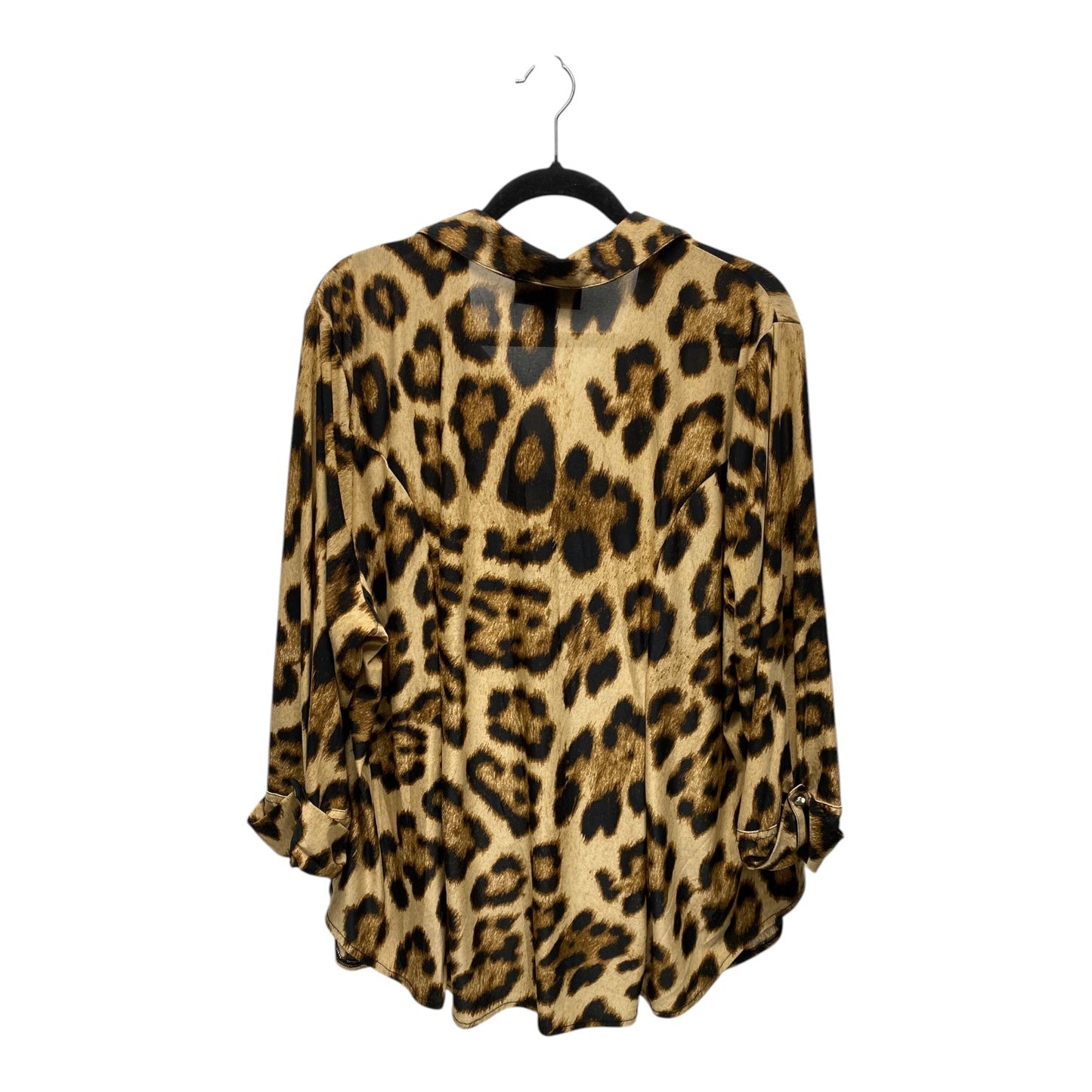 Top Long Sleeve By Inc In Animal Print, Size: 3x